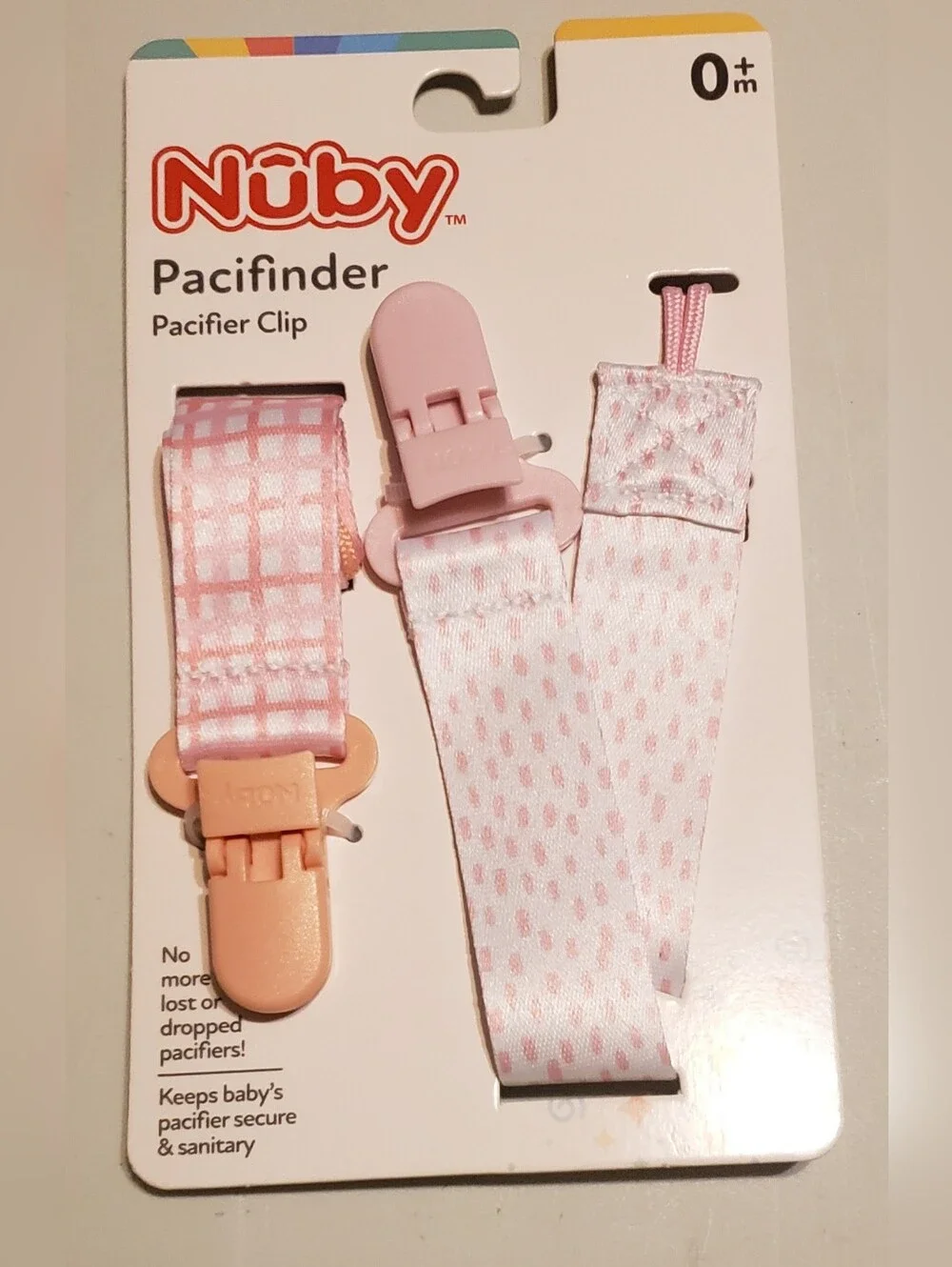 Carter's Baby Socks, Pants & Nuby Pacifier Clip - White, Pink, Gray